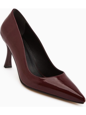Limoya Dolly Bordo Rugan Stiletto Kadın Topuklu Ayakkabı