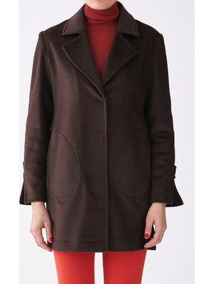 ROMAN Kuşaklı Cepli  Kaban Kahve K1919006_005