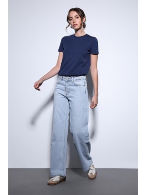 Antioch Lacivert Basic Kadın T-Shirt