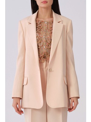 ROMAN Tek Düğmeli Ceket  Bej Y2116004_024