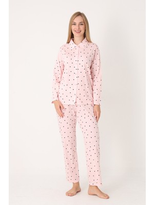 NBB Polka Dot Önden Düğmeli Pijama Takım