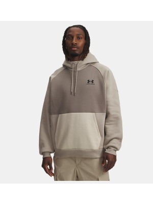 Under Armour Erkek Kapüşonlu Sweatshirt 6009390-203 Düz Desenli Kahverengi-203 Sezonluk Rahat Kesim