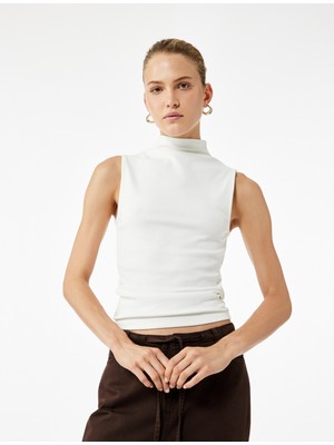 Koton Pamuklu Slim Fit Kolsuz Dik Yaka Body