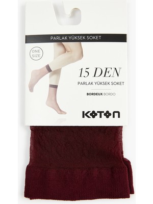 Koton 15 Den Parlak Yüksek Soket Çorap