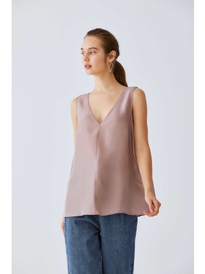 ROMAN V Yaka  Bluz Pudra K2013198_055