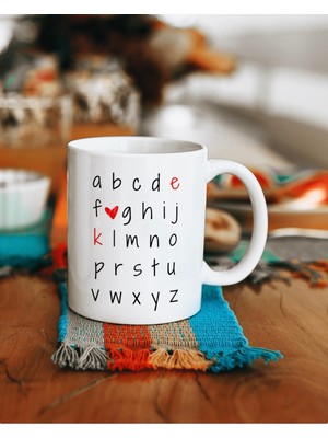 Kişiselleştirilebilir Harfli Aşk Kupa Bardak