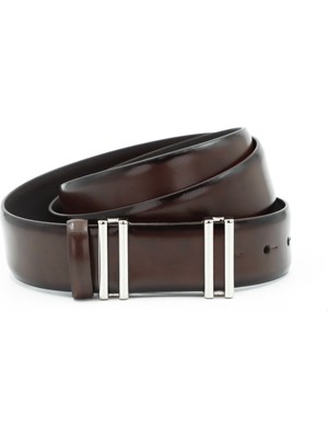 Nappa Hakiki Deri 3,50 cm Pimli Toka Klasik Erkek Kemer - Tuna KMR101