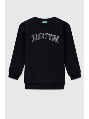 United Colors Of Benetton Erkek Çocuk BNT-B23342 Sweatshirt Siyah