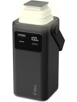 Ttec Recharger Extreme LCD 20.000MAH Pd 20W Usb-C ve Lightning Dahili  Kablolu LED Fenerli 2BB238