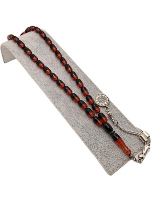 Han Ticarethane Özel Tasarım Çift Renk Kırmızı Siyah Uçak Camı Tesbih