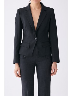 ROMAN Tek Düğmeli Klasik  Ceket Siyah K1516015_001
