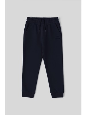 Tommy Life Lacivert Standart Fit Manşetli İnce Erkek Çocuk Eşofman Alt - 11062