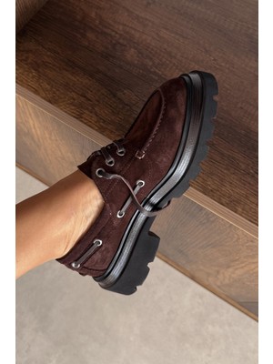 Nope21 Marsilya Kahverengi Hakiki Deri Loafer