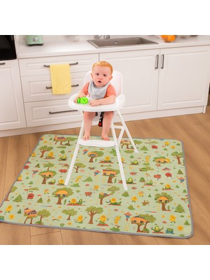 Minimono Mama Sandalyesi Altı ve Aktivite Bakım Örtüsü - Sıvı Geçirmez Yıkanabilir - 145X120CM