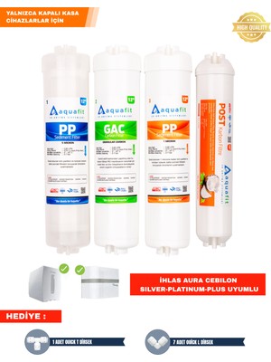 İhlas Aura Cebilon Silver Platinum ve Plus Uyumlu 4'lü Filtre Seti