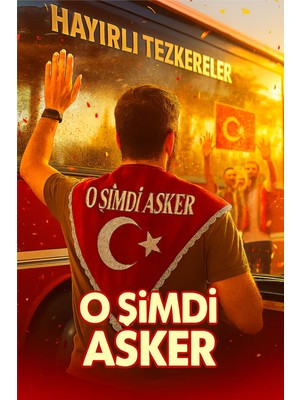 Halay Avm ''o Şimdi Asker'' Yazılı, Pullu Kına Örtüsü Eldivenli, (Üçgen Şeklinde)