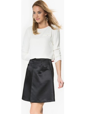 ROMAN Düğme Detaylı Etek Siyah Y1615057_001