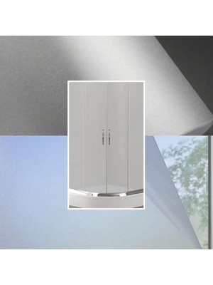 Duşakabin Camı Kaplama Folyosu 37CMX5MT Buzlu Cam Filmi Kendinden Yapışkanlı Şeffaf KRCNM485