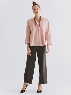 ROMAN V Yaka Bluz Pudra K2013107_055