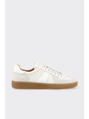 Elle Beyaz Deri Erkek Günlük Ayakkabı