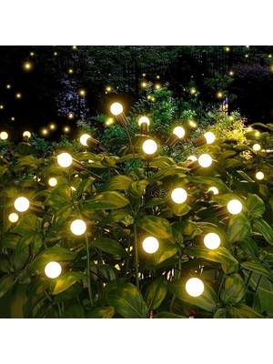 2 Paket Firefly Solar Bahçe Lambası, Firefly Solar Yol Lambası, Dış Mekan Için Solar Lamba, Bahçe Led'leri, Ateş Böceği, Sokak, Veranda, Çim Alanlar, Bahçe Dekorasyonu Için