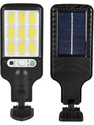 Güneş Enerjili Sokak Lambaları Dış Mekan Otomatik LED Sokak Lambası Su Geçirmez Pır Hareket Sensörü 120 Derece Algılama Bahçeler Için 3 Ayarlanabilir Mod Yollar Şeritler Uzaktan Kumandalı Arka B