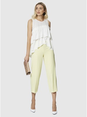 ROMAN Kısa Paça Kadın Pantolon Sarı Y1812051_009