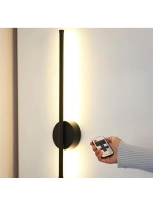 Uzaktan Kumandalı Duvar Apliği, Mıknatıslı Kablosuz Iç Mekan Duvar Aydınlatması (Siyah)