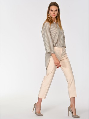 ROMAN Düz Paça Kadın Pantolon Bej Y1912114_024