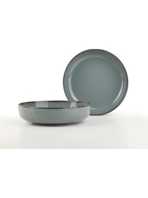 Porselen Moderna 2 Li 20 cm Kase Mavi