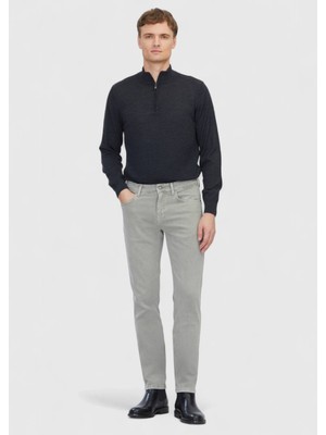 Ramsey Açık Yeşil Düz Slim Fit Denim Pamuk Karışımlı Pantolon