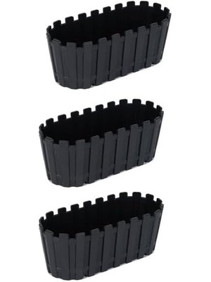 Adet Akasya Saksı, Bahçe Balkon Saksı, Çit Saksı 30 cm (Antresit)