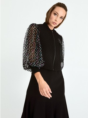 ROMAN Pul İşlemeli Volanlı  Kadın Mont Standart Renk K2017504_089