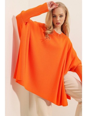 Düz Triko Satandart Beden Panço