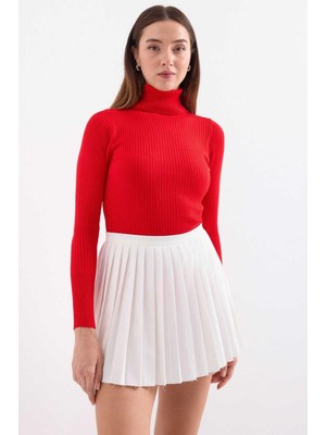 Fitilli Balıkcı Yaka Bayan Kazak