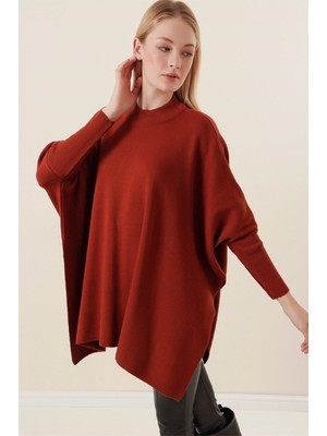 Düz Triko Satandart Beden Panço