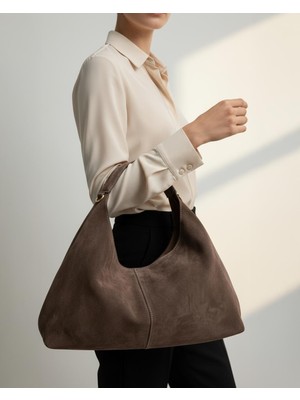 Ckn  Suet Deri Kadin Omuz Çantası