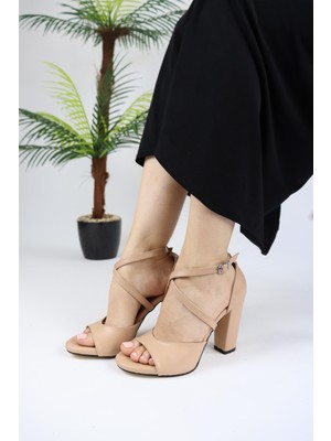 Serko Shoes Kadın Çapraz Kelebek Model  Topuklu Ayakkabı