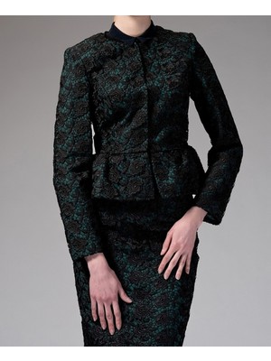 ROMAN Fırfırlı Ceket Petrol Yeşili k1316045_292