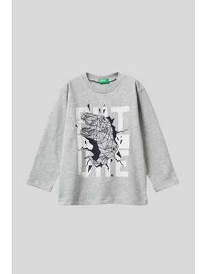 United Colors Of Benetton Erkek Çocuk Uzun Kol Tshirt 10K5 1/6 Yaş
