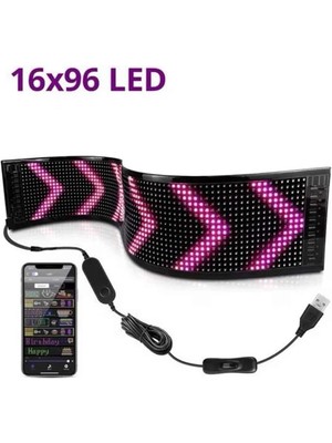 Vintessy LED Ekran Matrix Panel En Büyük Boy Araba Yazısı