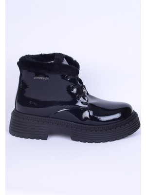 Pierre Cardin 52412 Siyah Kadın Parlak Rugan Bot