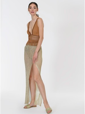 ROMAN File Triko Uzun Etek Gold Y1971073_076