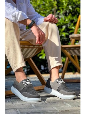 Etiler Collection KB-042  Kuback Bağcıklı Gri Günlük Erkek Ayakkabı