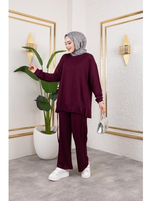 Bağcıklı Modal Ikili TAKIM-5065 Mürdüm