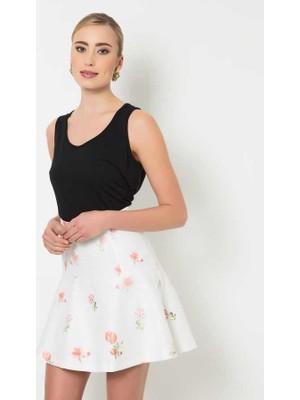 ROMAN Desenli Mini Etek Kemik Y1525015_019