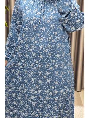 Elmas Tesettür Kadın Tesettür Giyim Büyük Beden Tensel Keten Nida 2 Elbise