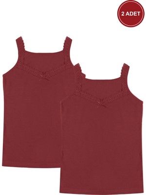 Koza İç Giyim Kadın 2'li Dantel Detaylı Atlet