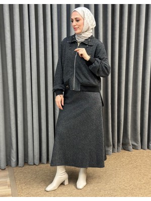 Missemramiss 4935 Silvora Bomber Ceket Etek  Takım