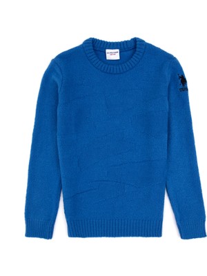 U.S. Polo Assn. Erkek Çocuk Saks Bisiklet Yaka Kazak 50315625-VR032